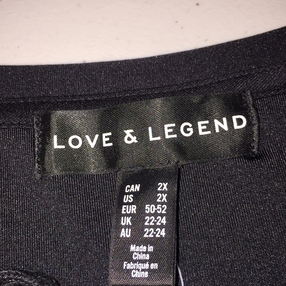 Love & Legend Black Sleeveless Top Plus Size 2X - Picture 4 of 8